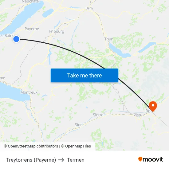 Treytorrens (Payerne) to Termen map