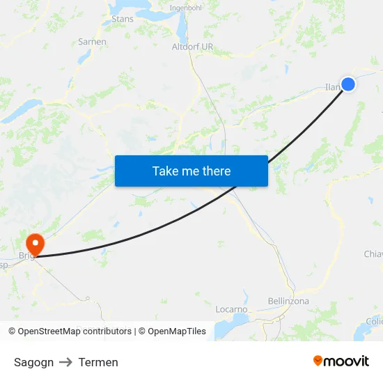 Sagogn to Termen map