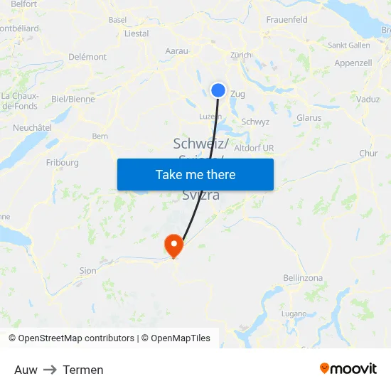 Auw to Termen map