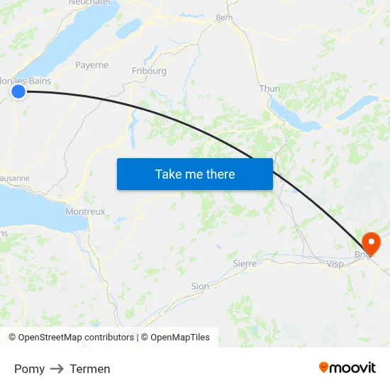 Pomy to Termen map