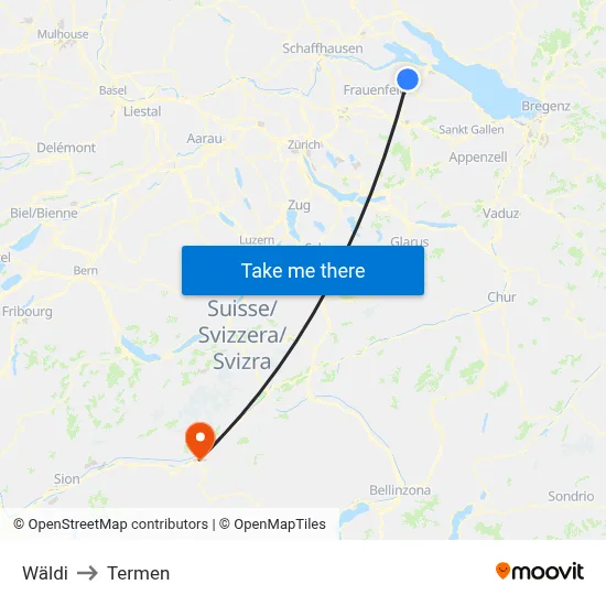Wäldi to Termen map