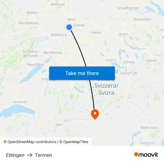 Ettingen to Termen map