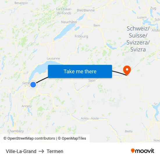 Ville-La-Grand to Termen map