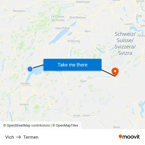 Vich to Termen map