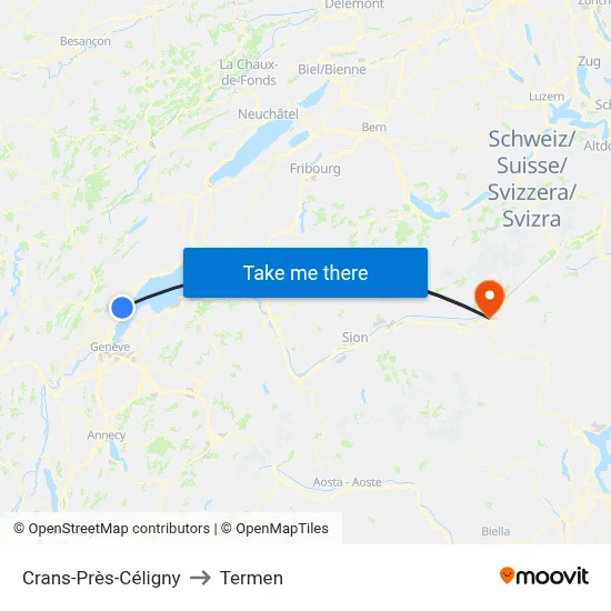 Crans-Près-Céligny to Termen map