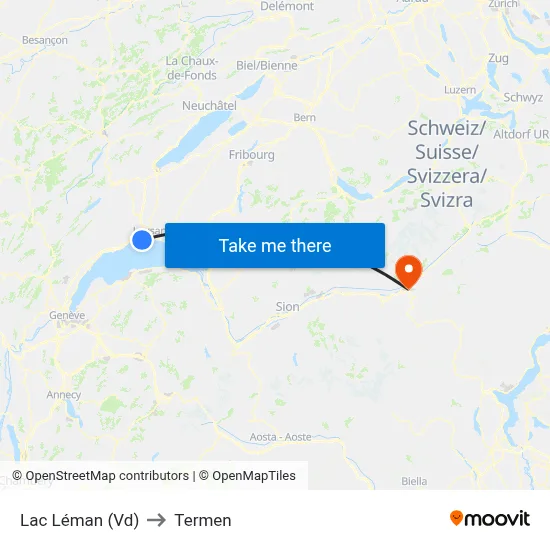 Lac Léman (Vd) to Termen map