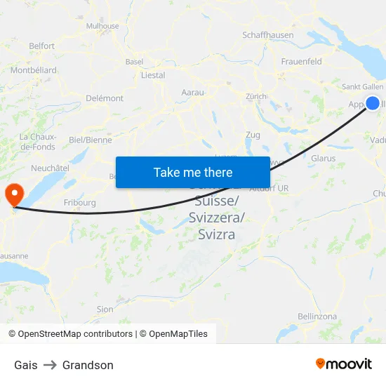 Gais to Grandson map