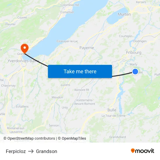 Ferpicloz to Grandson map