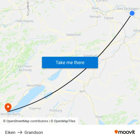 Eiken to Grandson map