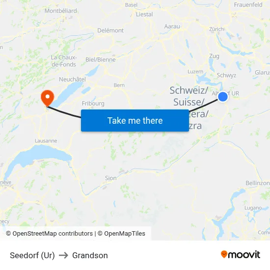 Seedorf (Ur) to Grandson map
