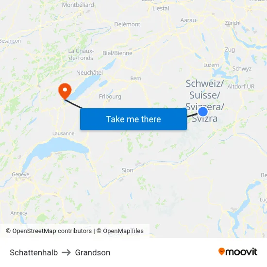 Schattenhalb to Grandson map