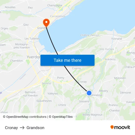 Cronay to Grandson map