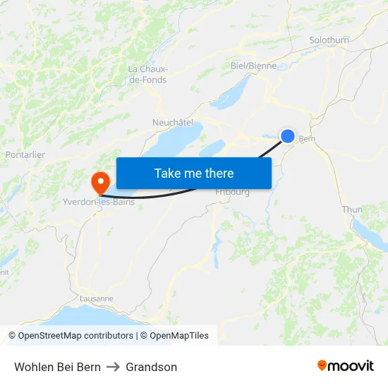 Wohlen Bei Bern to Grandson map