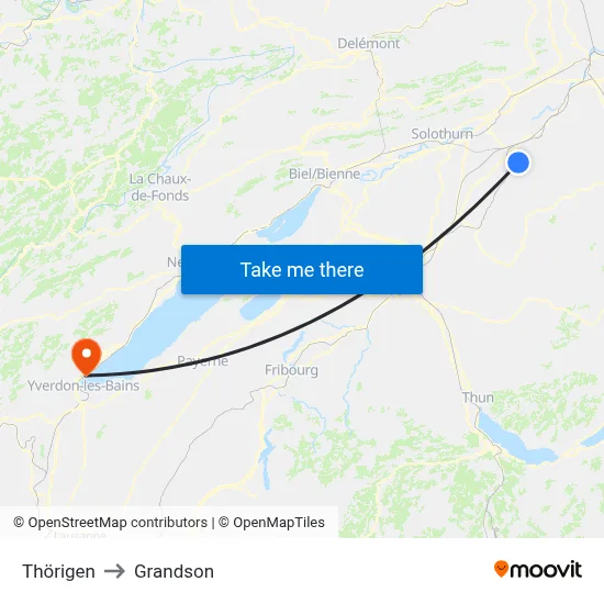 Thörigen to Grandson map