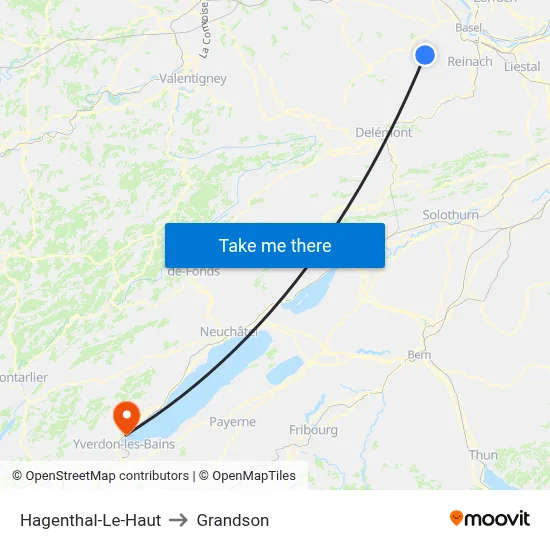 Hagenthal-Le-Haut to Grandson map