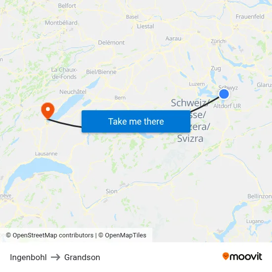Ingenbohl to Grandson map