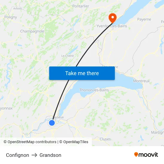 Confignon to Grandson map