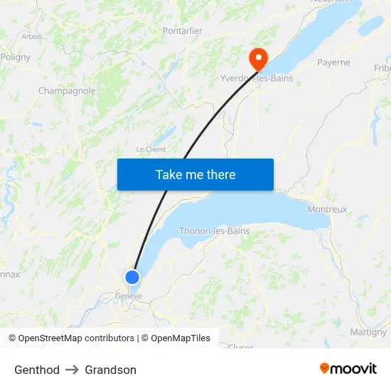 Genthod to Grandson map