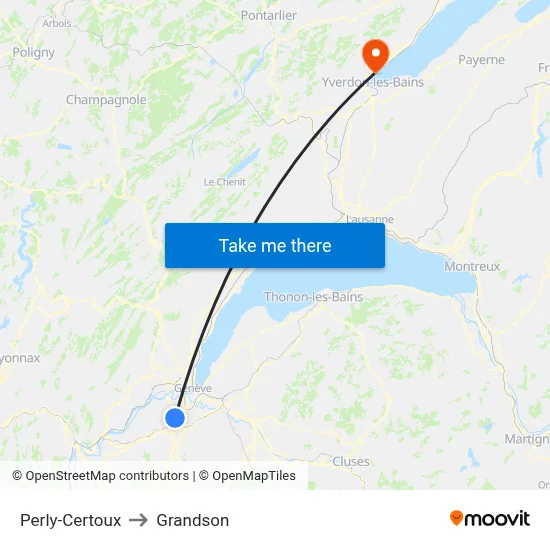 Perly-Certoux to Grandson map