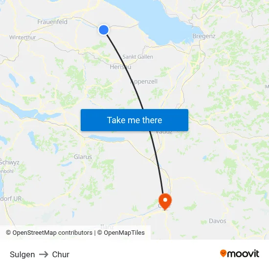 Sulgen to Chur map