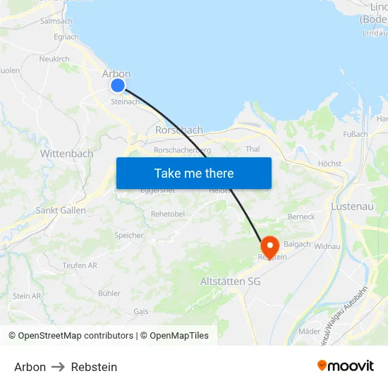 Arbon to Rebstein map