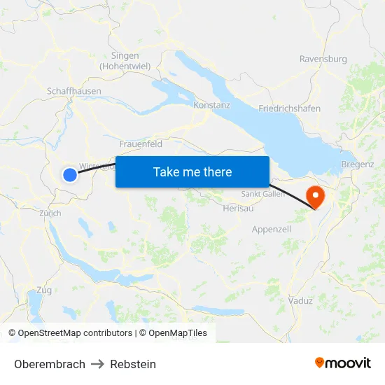 Oberembrach to Rebstein map