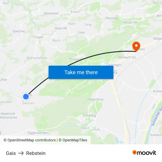 Gais to Rebstein map