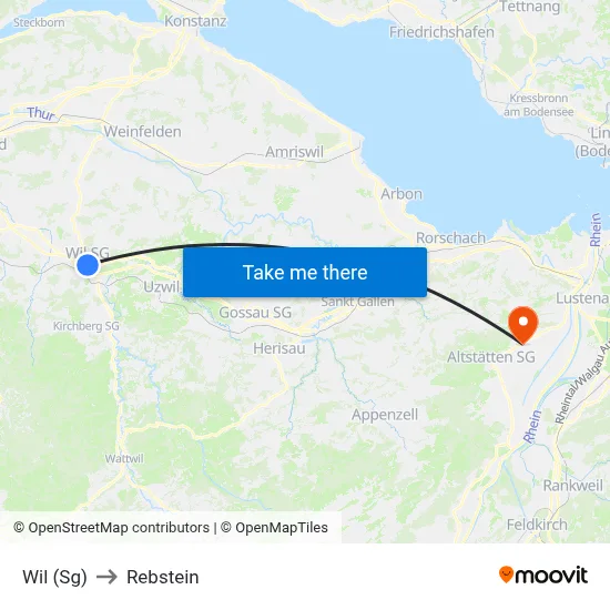 Wil (Sg) to Rebstein map