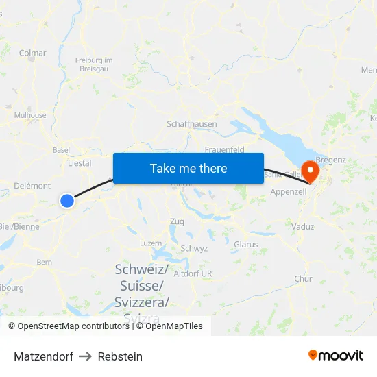Matzendorf to Rebstein map