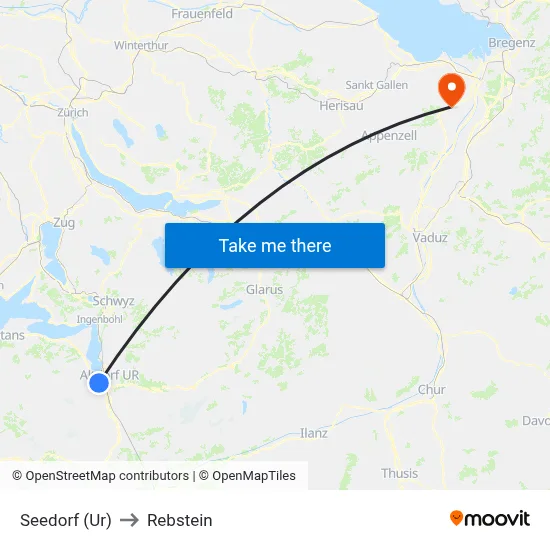 Seedorf (Ur) to Rebstein map
