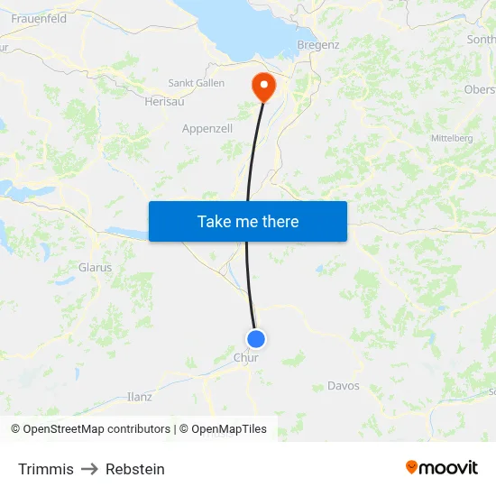 Trimmis to Rebstein map