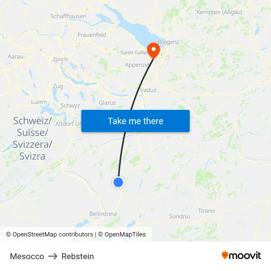 Mesocco to Rebstein map