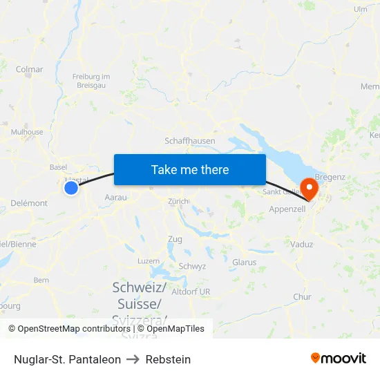 Nuglar-St. Pantaleon to Rebstein map