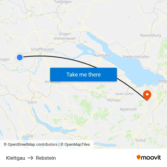 Klettgau to Rebstein map