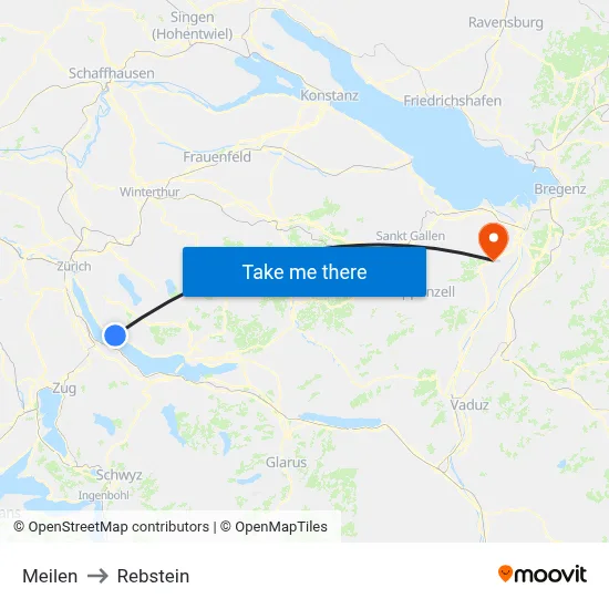 Meilen to Rebstein map