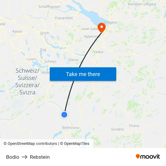 Bodio to Rebstein map