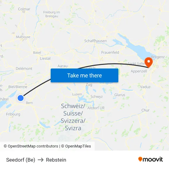 Seedorf (Be) to Rebstein map