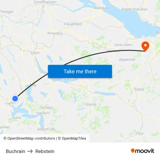 Buchrain to Rebstein map