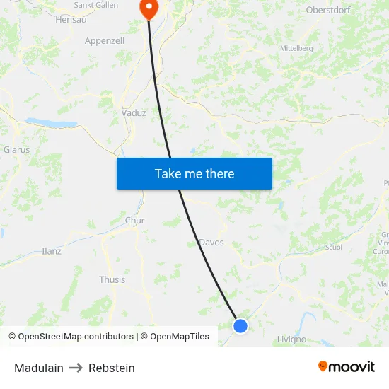 Madulain to Rebstein map