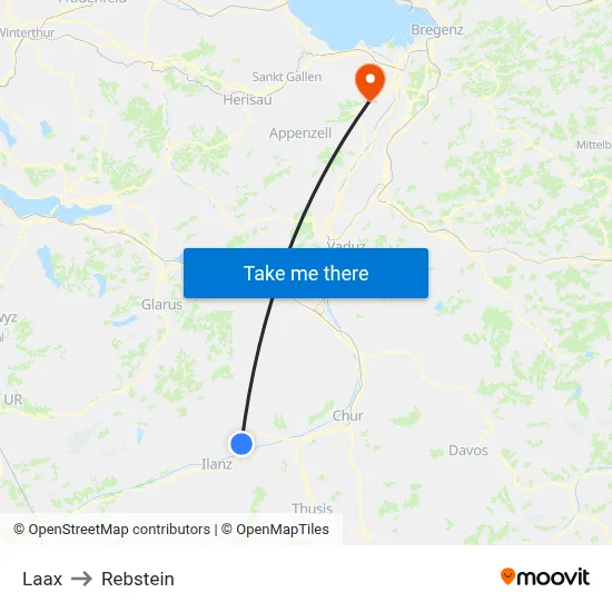 Laax to Rebstein map