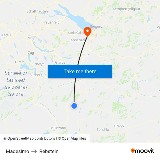 Madesimo to Rebstein map