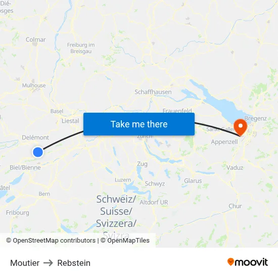 Moutier to Rebstein map
