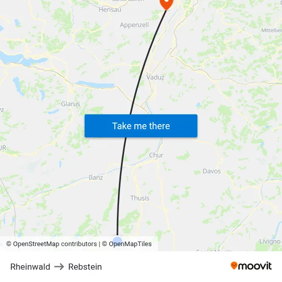 Rheinwald to Rebstein map