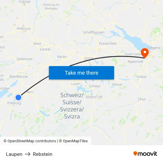 Laupen to Rebstein map