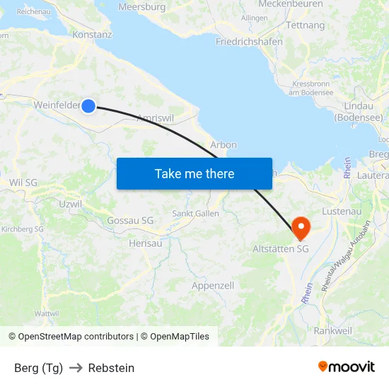 Berg (Tg) to Rebstein map