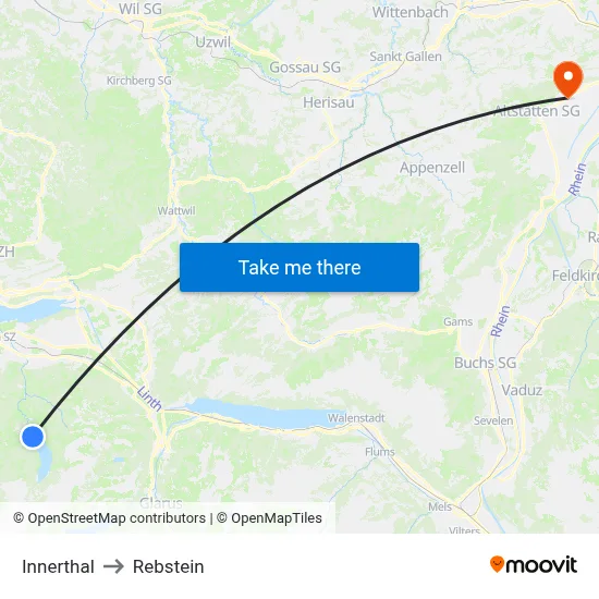 Innerthal to Rebstein map