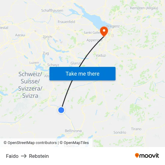 Faido to Rebstein map