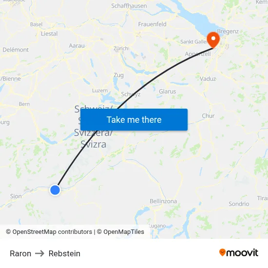 Raron to Rebstein map