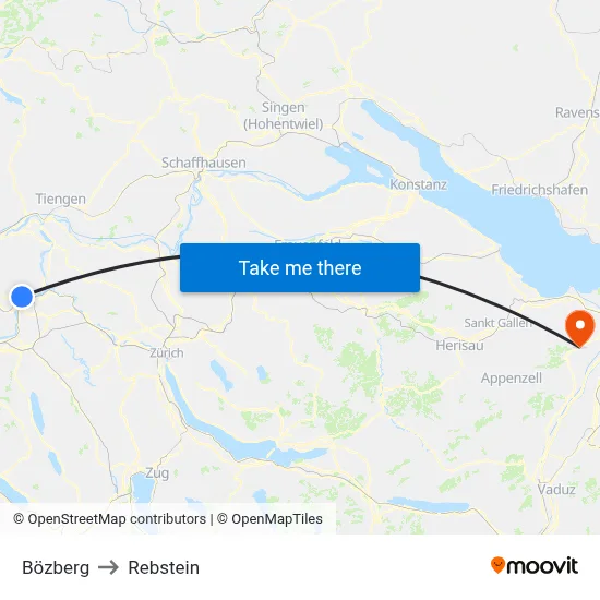 Bözberg to Rebstein map