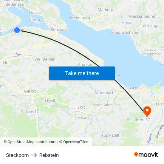 Steckborn to Rebstein map
